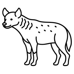 One-Line Hyena Simple Vector Artwork
