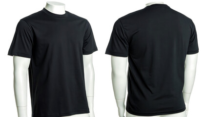 black t-shirt template front and back