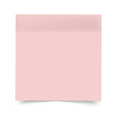 Realistic pink sticky note. Great for reminders, office use, business graphics, and organization visuals.