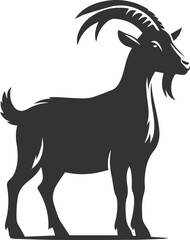 Silhouette of a goat animal vector