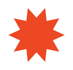 Starburst colorful tag. Star burst badge vignette. Vector simple pink red green blue round collection.