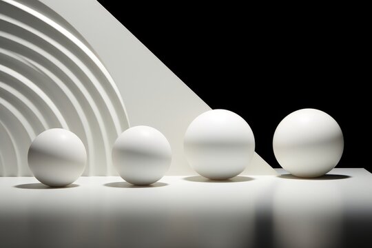 Minimalist design featuring light toned round balls with simplistic detailing and elegance