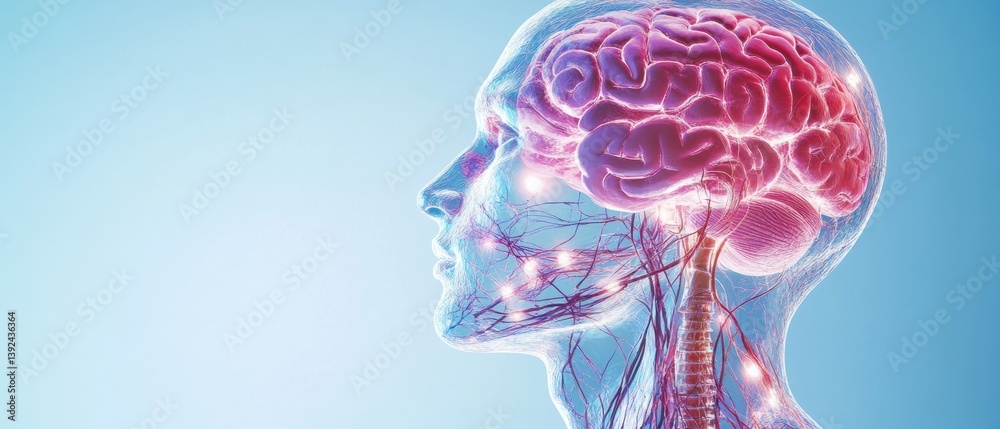 Poster Neuro-Digital Wellness Visualization Advanced Anatomical Mapping of Vagus Nerve Pathways in High-Resolution Medical Imaging for Precision Health Innovation