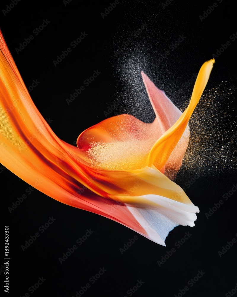 Aufkleber Abstract Dynamic Color Flow Immersive Digital Art Experience Revealing Fluid Motion Design for Creative Marketing and Sensory Branding Innovations