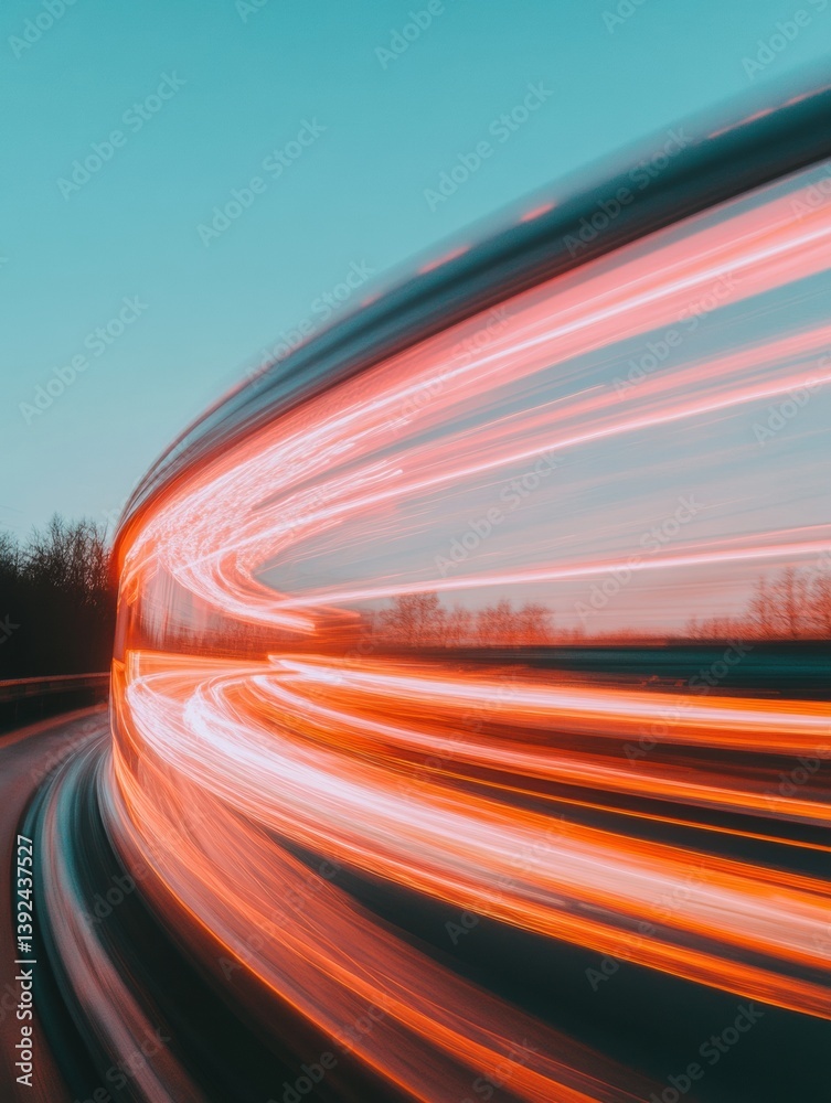 Poster Velocity Dynamics Futuristic Motion Blur Capturing High-Speed Digital Performance with Immersive Gradient Flow Design for Tech Innovation Marketing
