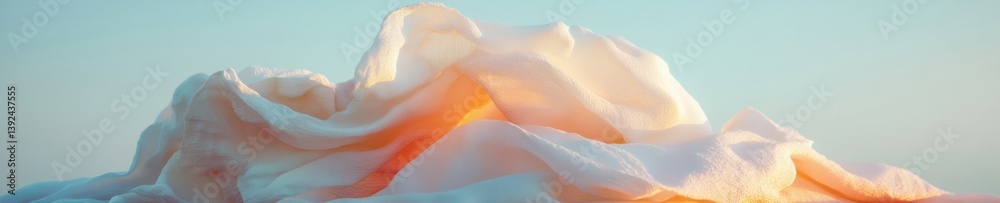 Poster Ethereal Cloud Mindscape Immersive Digital Art Exploring Soft Organic Textures, Ambient Light Gradients and Tranquil Minimalist Aesthetic for Creative Visual Communication