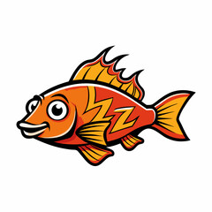 goldfish isolated on white background