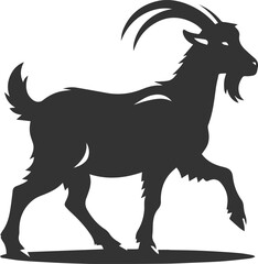 Silhouette of a goat animal vector