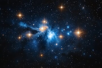 Obraz premium Celestial Nebula Cosmic Dust Starscape.