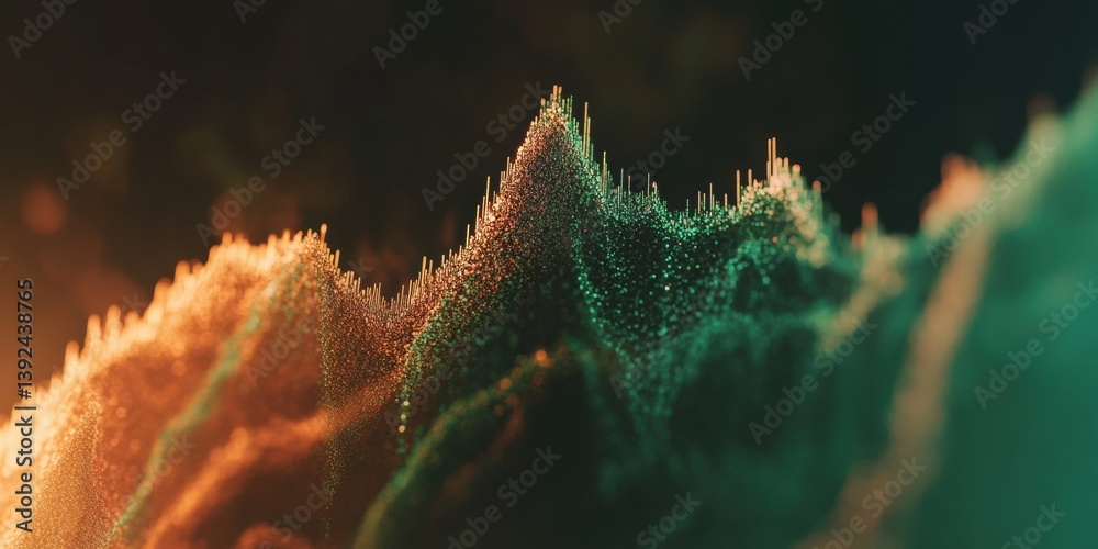 Poster eco-driven data visualization sustainable growth metrics in vibrant digital landscape - innovative g