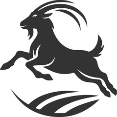 Silhouette of a goat animal vector