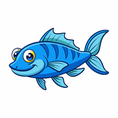 fish on white background
