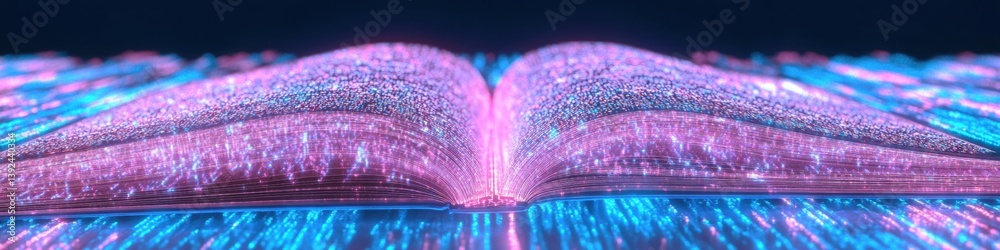 Poster Immersive Digital Learning Odyssey Quantum Knowledge Visualization with Neon Cyberpunk Aesthetic - Transformative Educational Innovation for Next-Gen Learners