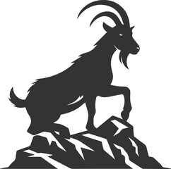 Silhouette of a goat animal vector