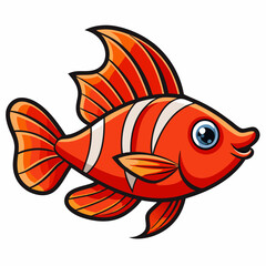 goldfish on white background