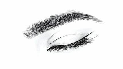 Fototapeta premium brows drawing illustration
