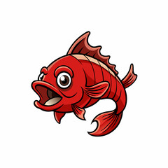 red fish vector illustration art