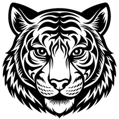 Fototapeta premium Tiger Face Vector Icon illustration