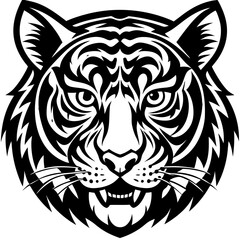 Fototapeta premium Tiger Face Vector Icon illustration