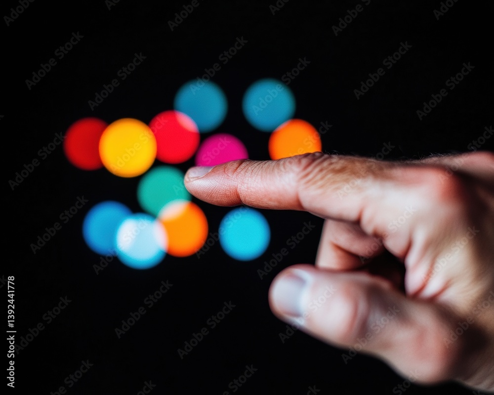 Poster Chromatic Data Visualization Vibrant Multicolor Spheres Illustrating Innovative Analytics and Interactive Decision-Making Strategies for Digital Transformation