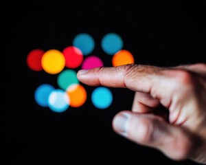 Chromatic Data Visualization Vibrant Multicolor Spheres Illustrating Innovative Analytics and Interactive Decision-Making Strategies for Digital Transformation