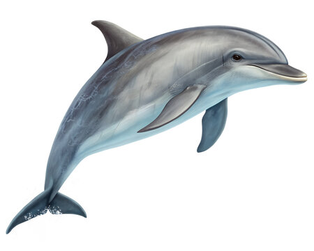 A dolphin isolated on a transparent background