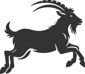 Silhouette of a goat animal vector