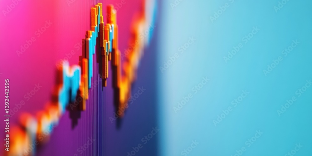 Poster Digital Finance Revolution Vibrant AI-Enhanced Stock Market Analytics Visualizing Dynamic Investment Performance with Cutting-Edge Gradient Trend Visualization