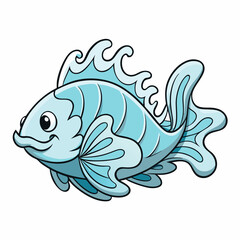 vector illustration of a fish