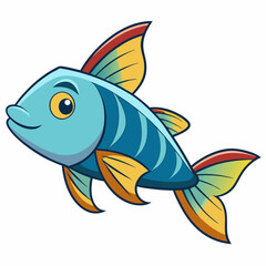 vector illustration of a goldfish