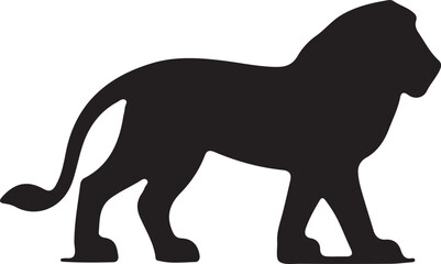silhouette of a lion