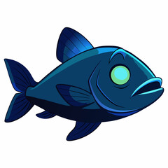 shark cartoon isolated on white