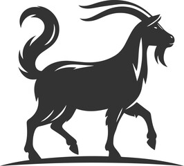 Silhouette of a goat animal vector