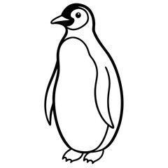 Penguin Outline Vector Illustration