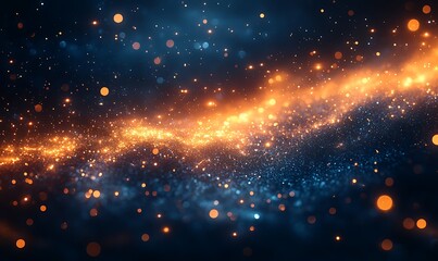 Fototapeta premium Cosmic Dust Trail Glowing Nebula Abstract Background.