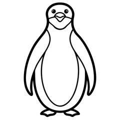 Penguin Outline Vector Illustration