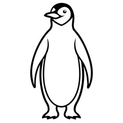 Penguin Outline Vector Illustration