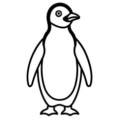 Penguin Outline Vector Illustration