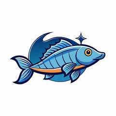 vector illustration of a fish