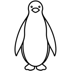 Penguin Outline Vector Illustration