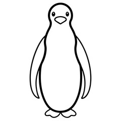 Penguin Outline Vector Illustration