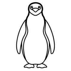 Penguin Outline Vector Illustration