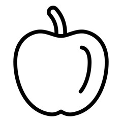 Fruit apple line icon, fresh food concept. Vector graphics. Apple sign on white background, style mobile or design.