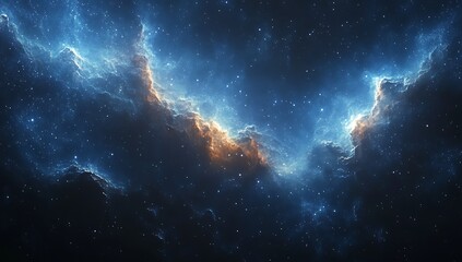 Cosmic Nebula Celestial Dance of Light and Stars.