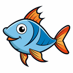 Fototapeta premium vector illustration of a fish