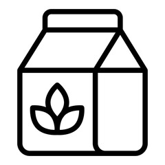 Flour packet line icon, cooking concept. Vector graphics. Flour bag sign on white background, style mobile or design.