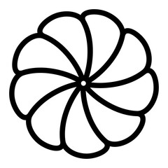 Marshmallow bun line icon, bakery concept. Vector graphics. Meringue sign on white background, style mobile or design.