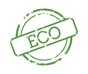 Eco Grunge Green Stamp for Organic Product Label, Perfect for Packaging, Branding, and Advertising Design.