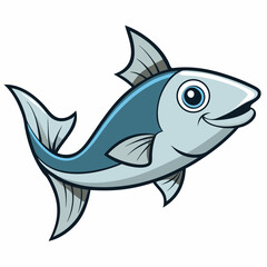 vector illustration of a cartoon fish