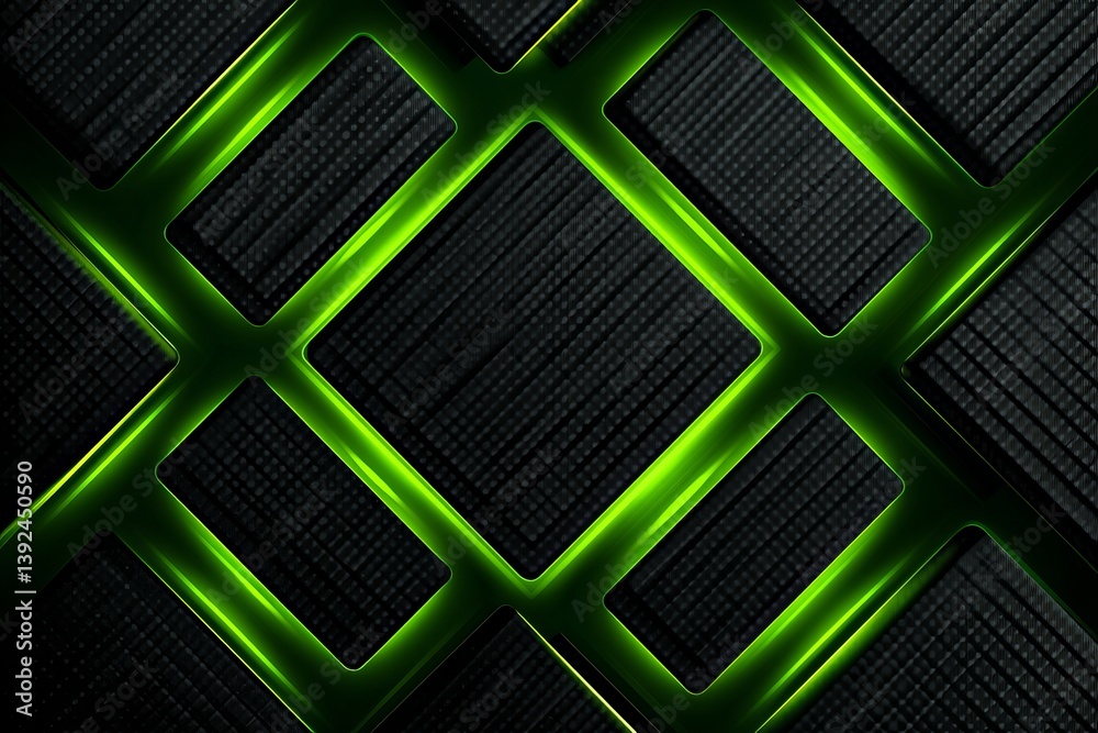 Poster the design of a green tech banner is complemented by a background with a gradient of colors symboliz